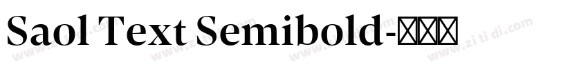 Saol Text Semibold字体转换